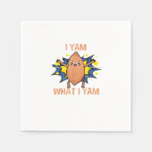 I Yam What I Yam Funny Sweet Potato Erntedank S Serviette (Vorderseite)