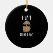 I Yam What I Yam Funny Yam Sweetpotato Keramik Ornament (Vorne)