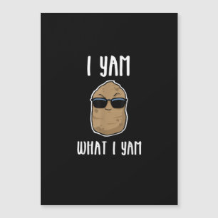 I Yam What I Yam Funny Yam Sweetpotato Magnetkarte