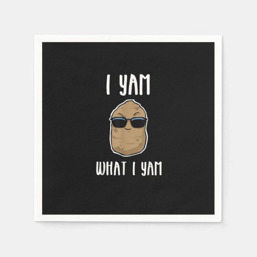 I Yam What I Yam Funny Yam Sweetpotato Serviette (Vorderseite)