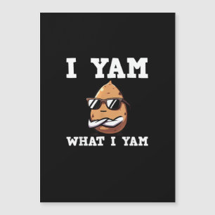I Yam What I Yam Humour V-Neck Magnetkarte
