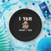 I Yam What I Yam Humour V-Neck Pappteller (Party)