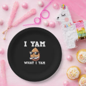 I Yam What I Yam Humour V-Neck Pappteller (Party)