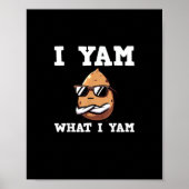 I Yam What I Yam Humour V-Neck Poster (Vorne)