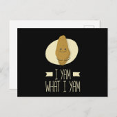 I Yam What I Yam Sweet Potato Erntedank Postkarte (Vorne/Hinten)
