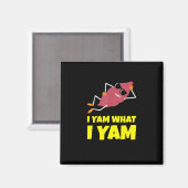 I Yam What I Yam Sweet Potato Erntedank Sloth D Magnet (Vorderseite/Rückseite)