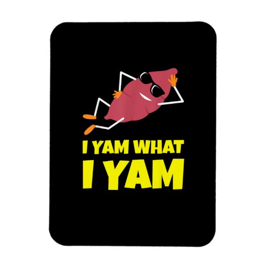 I Yam What I Yam Sweet Potato Erntedank Sloth D Magnet (Vertikal)