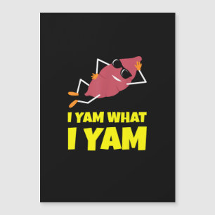 I Yam What I Yam Sweet Potato Erntedank Sloth D Magnetkarte