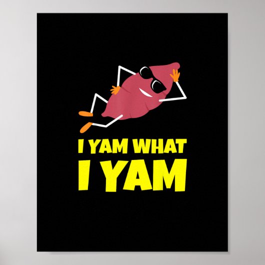 I Yam What I Yam Sweet Potato Erntedank Sloth D Poster (Vorne)