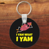 I Yam What I Yam Sweet Potato Erntedank Sloth D Schlüsselanhänger (Vorderseite)