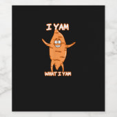 I Yam What I Yam Sweet Potato Erntedank Weinetikett (Einzelnes Label)
