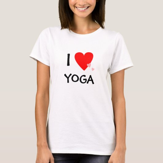 I Yoga der Liebe-(Herz) T-Shirt (Vorderseite)