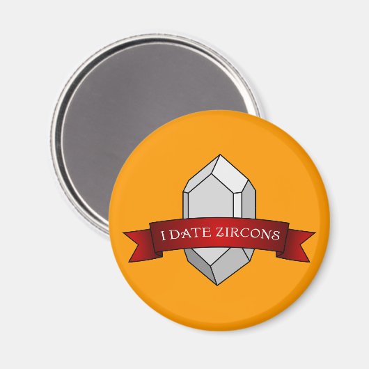 I Zircons-Banner-Datum Magnet (Vorderseite/Rückseite)