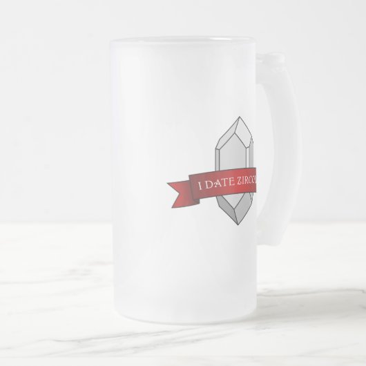 I Zircons-Banner-Datum Mattglas Bierglas (VorderseiteRechts)