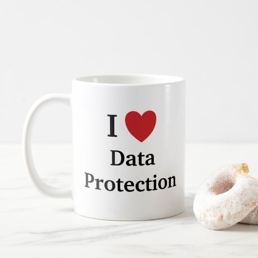 I Zitat-Slogan der Liebe-Daten-Schutz-Tassen-GDPR Kaffeetasse (Mit Donut)