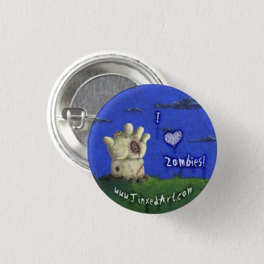 ♥ I Zombies! Knopf Button (Vorne & Hinten)