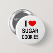 I ❤️ ZUCKERCOOKIES I LIEBE ZUCKERCOOKIES I HERART BUTTON (Vorne & Hinten)