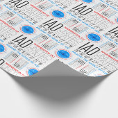 IAD, Washington DC reist die Welt nach Muster Geschenkpapier (Ecke)