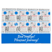 IAD, Washington DC reist die Welt nach Muster Große Geschenktüte (Rückseite)