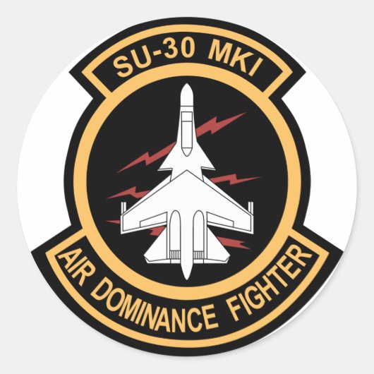 IAF Su-30MKI-Patch Runder Aufkleber (Vorderseite)