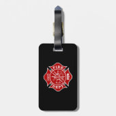 IAFF / Feuerwehrmann Malta Cross Luggage Tag Gepäckanhänger (Rückseite vertikal)