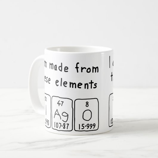 Iago Periodenname Tasse (Vorderseite Links)