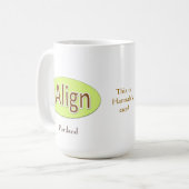 iAlign + Ihre Stadt + Ihr Name Kaffeetasse (Vorderseite Links)