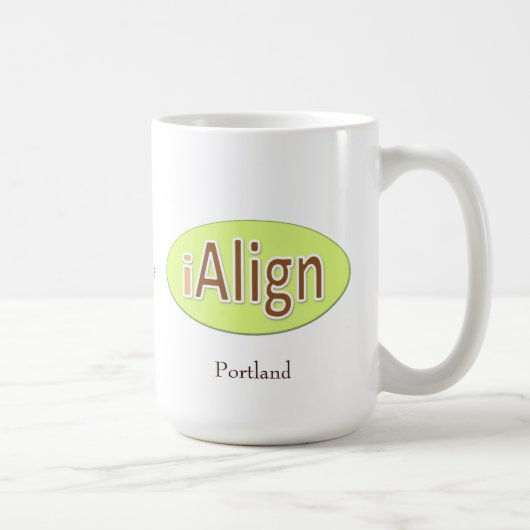 iAlign + Ihre Stadt + Ihr Name Kaffeetasse (Rechts)