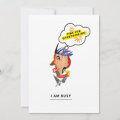 Iam beschäftigt einladung (Vorderseite)