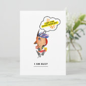 Iam beschäftigt einladung (Stehend Vorderseite)