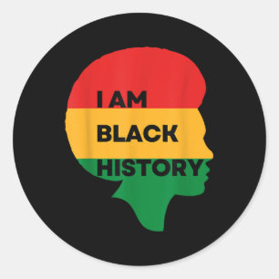 Iam Black History, Black History Month , Stolz auf Runder Aufkleber