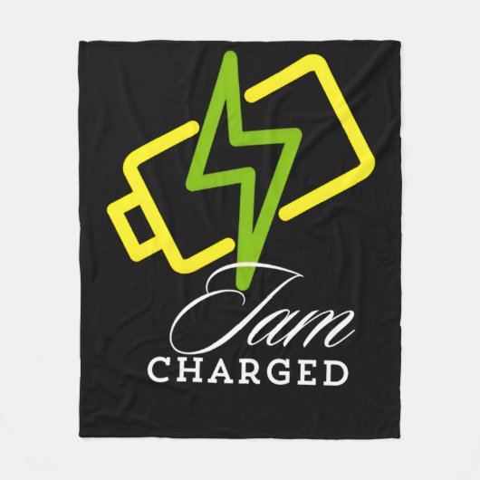 Iam Charged - Positive Electric Vibes Blanket Fleecedecke (Vorderseite)