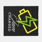 Iam Charged - Positive Electric Vibes Blanket Fleecedecke (Vorderseite (Horizontal))