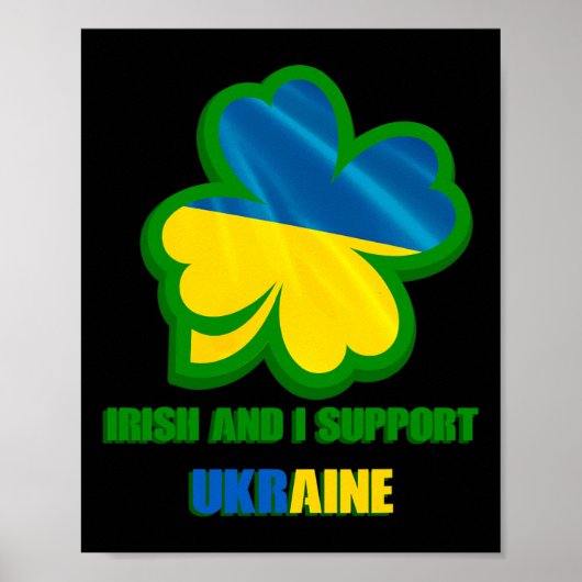 Iam Irish And I Support Ukraine Poster (Vorne)