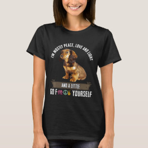 Iam Meist Peace Liebe Light Dackel Dog Gif T-Shirt