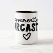Iam Sarcastic - typografische Kunst Zweifarbige Tasse (Mittel)