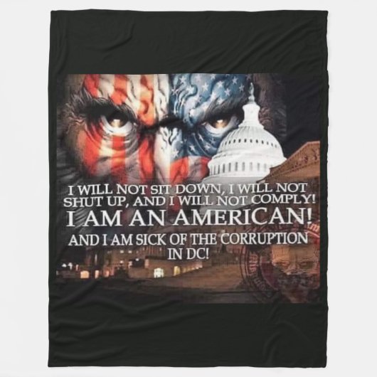 IAM SICK der KORRUPTION in D.C. Fleecedecke (Vorderseite)