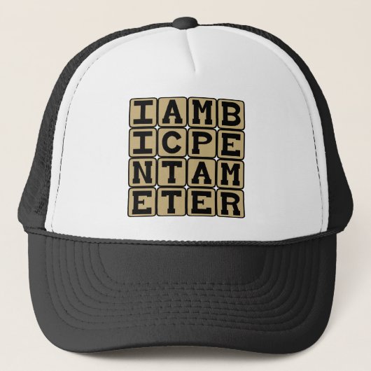 Iambic Pentameter, Sonnet-Schema Truckerkappe (Vorderseite)