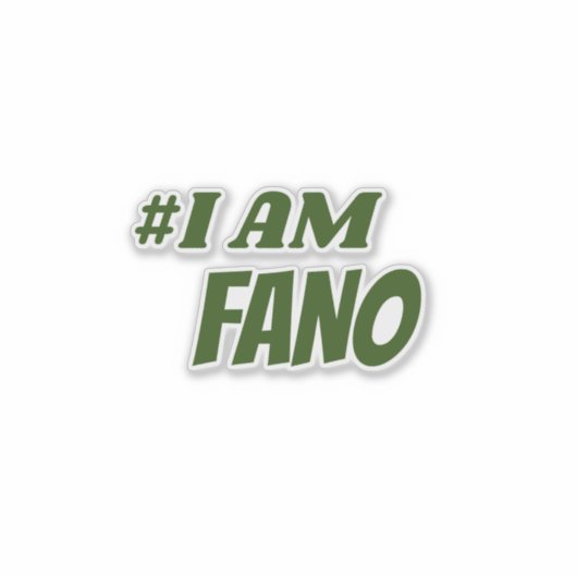 #IAmFano Fano Amhara Sticker (Vorderseite)