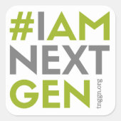 #IAMNEXTGEN 3"x3"Square Sticker (Vorderseite)