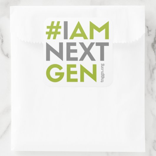 #IAMNEXTGEN 3"x3"Square Sticker (Tasche)