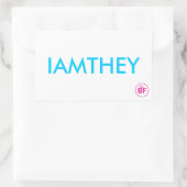 IAMTHEY-Karte Rechteckiger Aufkleber (Tasche)