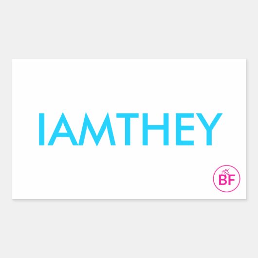 IAMTHEY-Karte Rechteckiger Aufkleber (Vorderseite)