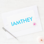 IAMTHEY-Karte Rechteckiger Aufkleber (Umschlag)