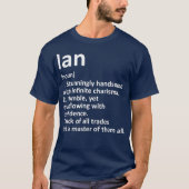 IAN Definition Personalized Name Funny Birthday T-Shirt (Vorderseite)