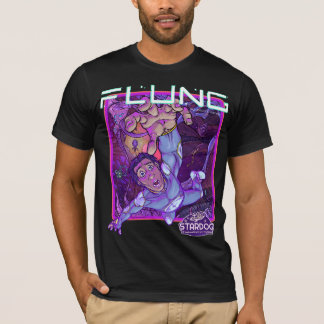 Ian mit herumfliegendem T-Shirt