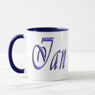 Ian, Name, Logo, Blue Ringer Combo Coffee Mug Tasse