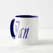 Ian, Name, Logo, Blue Ringer Combo Coffee Mug Tasse (Vorderseite Links)