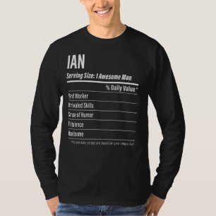 Ian Serving Size Nutrition Label Kalorien T-Shirt