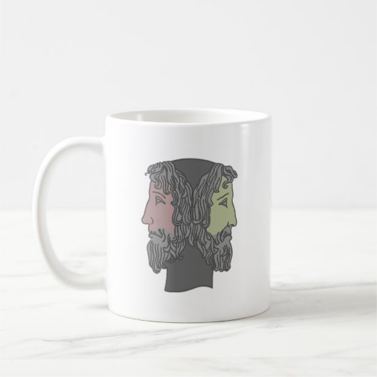 ianus janus face kaffeetasse (Links)